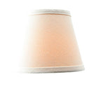 Small Lamp Shade Set of 6 Chandelier Shades 3" X 6" X 5" White Linen Lampshade Clip-On Bulb - color: White