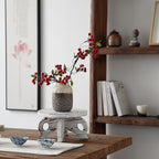 White Wooden Plant Stands Indoor Riser Round Display Stands Farmhouse Display Stool Flower Holder Pedestal Board Pine - color: White, size: Pine