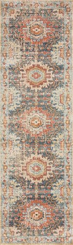 Loloi Jocelyn Collection JOC-03 Mist/Multi 9'-6" x 12'-6" .38" Thick Area Rug - color: Mist / Multi, size: 9'6" x 12'6" (Rectangular)