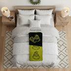 Dr. Seuss Grinch Holiday & Christmas Bedding Soft Cozy Chic Dreams Feather Knit Intarsia Throw Blanket, 50 in x 60 in, (Officially Licensed Product) by Franco Collectibles - color: Grinch, size: 50 in x 60 in