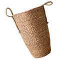 Toyvian Large Woven Plant Basket Boho Straw Flower Pot Indoor Outdoor Decorative Planter for Living Room with Handwoven Rattan Design