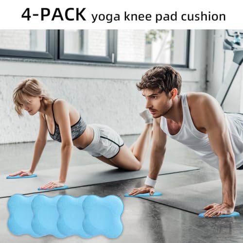 2 packs Yoga Knee Pad Mats Extra Thick for Knees Elbows Wrist Hands Head Foam Pilates Kneeling pad Yoga Knee Cushion Thick Exercise Pads for Knees Elbows Wrist Hands Head Foam Pilates Kneeling pad，Support Foam Pads for Women and Men - color: 4pcs-blue