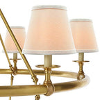 Small Lamp Shade Set of 6 Chandelier Shades 3" X 6" X 5" White Linen Lampshade Clip-On Bulb - color: White