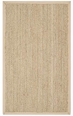 SAFAVIEH Area Rug 3x5 - Natural Fiber Collection - Natural & Beige, Seagrass, Herringbone Pattern with Border (NF115A) - color: Natural/Beige, size: 3' x 5' (Rectangular)