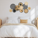 Tatuo 11 Pcs Boho Wall Basket Decor Bulrush Woven Wall Hanging Art Round Farmhouse Rustic Handmade Wicker for Summer Home, Bedroom, Living Room, Kitchen Decorations, Multi Sizes(Fresh) - style: Fresh