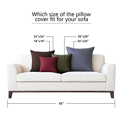 Jeanerlor Solid Cotton Linen Decoration 18"x18" Throw Pillow Cushion Case Special Pillow Cover Delicate Decorative Pillowcase for Couch/Bed/Chair,(45 x 45cm), Dark Green - color: Dark Green, size: 18" x 18" (Pack of 1)