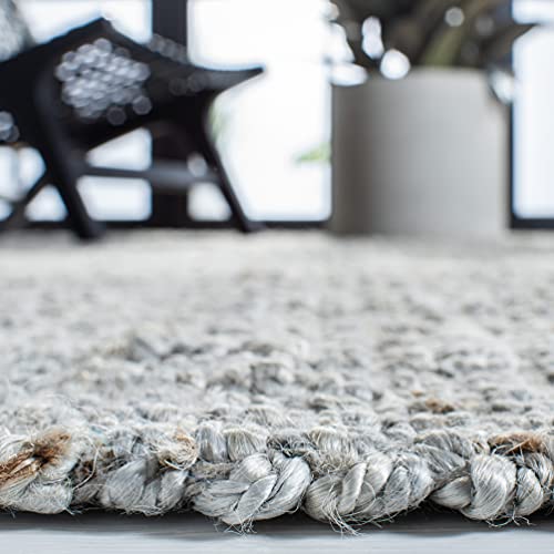 SAFAVIEH Natural Fiber Collection Runner Rug - 2'3" x 7', Grey, Handmade Farmhouse Jute, Ideal for High Traffic Areas in Living Room, Bedroom (NF730F) - color: Grey, size: 2'3" x 7' (Runner)