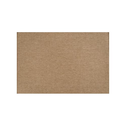 CAMILSON Easy Jute Rug 2x3, Indoor Outdoor Natural Color Farmhouse Area Rugs for Living Room and Kitchen Rug, Solid Boho Woven Design, Easy-Cleaning, Washable Outside Carpet Alfombras (2 x 3) - color: Basketweave/Natural, size: 2' x 3' (Rectangular)