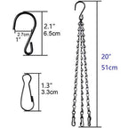4pcs 20 inch Black Hanging Basket Chain with Hooks Flower Plant Pot Replacement Chain Hanger for Bird Feeders,Planters,Lanterns and Ornaments - size: 20 inch (4pcs)