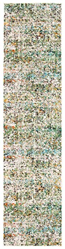 SAFAVIEH Madison Collection Runner Rug - 2'2" x 6', Green & Turquoise, Modern Abstract Design, Non-Shedding & Easy Care, Ideal for High Traffic Areas in Living Room, Bedroom (MAD460Y) - color: Green/Turquoise, size: 2'2" x 6' (Runner)