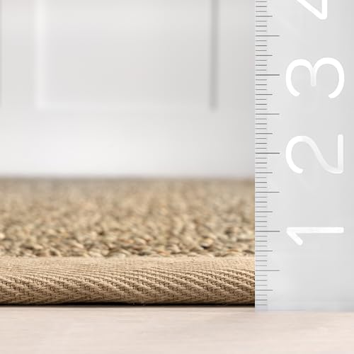 Nuloom Elijah Beige/Natural, 2'6" x 10', Basketweave, Seagrass, Soft and Textured, High Traffic, Stain Resistant, Easy Clean, Durable Runner for Bedroom, Living Room, Dining, Den, Foyer, Entryway - color: Beige, size: 2'6" x 10' (Rectangular)