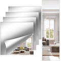 Full Length Wall Mirror Tiles, 12'' x 14'' x 4PCS, Acrylic Unbreakable Full Body Mirror for Bedroom Squares Shatterproof Mirror Sheets Wall Mounted for Home Gym Door - size: 12x14Inchx4Pack