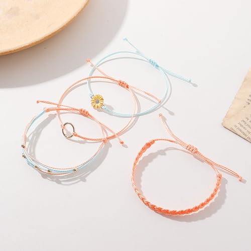 choice of all String Bracelets for Women Boho Wave Surfer Beach Wear Cute Bracelets Set Summer Friendship Jewelry Accessories Beach Stuff - color: B1:white beach surfer bracelets