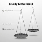 Hanging Planter for Indoor Outdoor, Plant Hanger, Plant Holder, Plant Pot Shelf Basket for Window Wall Ceiling Garden with Chains and Hooks, 2Pcs, Wavy Round - style: Wavy Round