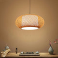 Rattan Pendant Lights, 24inch Handmade Bamboo Wicker Rattan Pendant Light Fixture Asian Retro Hanging Lamp Ceiling Lamp, Height Adjustable for Kitchen Island, Dining Room, Living Room, Bedroom