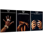 RKYKISS Set of 3 Black Christian Girl Canvas Wall Art, Bible Verse Scripture Picture Prints, Faith Inspirational Painting Poster, Frameless 12x16 Inches - color: Bible Frameless, size: 12"L x 16"W