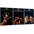 RKYKISS Set of 3 Black Christian Girl Canvas Wall Art, Bible Verse Scripture Picture Prints, Faith Inspirational Painting Poster, Frameless 16x24 Inches - color: Bible Frameless, size: 16"L x 24"W