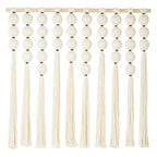RUIZHIXUAN Large Macrame Wall Hanging Macrame Ball Wall Hangings Tapestry Cotton Textile Boho Wall Decor Art Bohemian headboard Handwoven 39" Wx38” L(Cream) - color: Cream