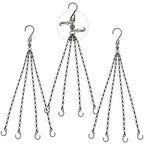 Heybe Swivel Hanging Basket Chains 23 Inches 4 Leads Hanging Chains Flower Pot Hanger Replacement Plant Hangers for Planters and Lanterns, Pack of 3 (4 Legs-Swivel) - style: 4 Legs-Swivel