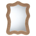 Bali & pari Quiana Coastal Woven Rope Accent Wall Mirror