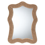 Bali & pari Quiana Coastal Woven Rope Accent Wall Mirror