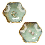 JAMEND CLXP 2PCS Ring Holder Dish, Small Key Bowl, Ceramic Trinket Tray Jewelry Dish Organizing Necklace Earrings for Mom Friend Sister, All Jewelries Are NOT Included. Crystal Green. - color: Crystal Green -2PCS