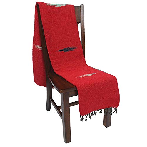 Open Road Goods Mexican Thunderbird Yoga Blanket, Handwoven Throw for Yoga, Meditation, and Home Décor – Versatile Blanket for Beach, Picnic, Camping, or Outdoor Use - color: Red