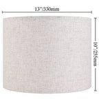 GO&SO Natural Linen Medium Drum Lamp Shades 13" Top x 13" Bottom x 10" High (Spider) Modern Beige Gray Lampshade for Table Lamps Bedside Lamps -Assembly Required - By GO&SO - color: Oatmeal Linen, size: 13*13*10 inch-1 Pack