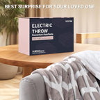 VENTIMI Electric Blanket Heated Throw, 50" x 60" Heated Blanket with 5 Heat Levels & 3 Hours Auto Off, Fast Heating Blankets with ETL & FCC Certification, Beige - color: Beige, size: Throw
