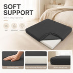 Velvet Zabuton Meditation Mat - Large Floor Pillow for Adults & Yoga Meditation Cushion - High Density Foam Floor Seating with Washable Cover, 31x31 Inch (Black) - color: Black
