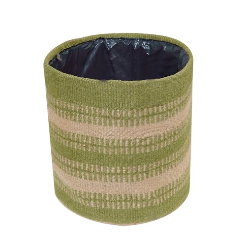 Jute Planter Basket Modern Woven Basket for 8" Flower Pot Floor Indoor Planters, 10” x 10” Storage Organizer Basket Rustic Home Decor, Boho Storage Earth-Friendly Planter (10x10 Inches, Grey 25) - color: Grey 25, size: 10x10 inches