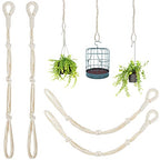 4 Pcs Hanging Plant Extender Macrame Plant Hanger Extender Large Hanging Rope for Spring Wall Holders Indoor Outdoor Home Decor