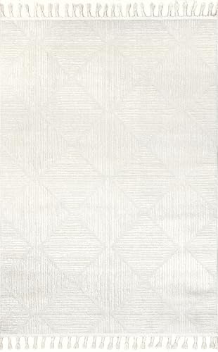 Nuloom Kerry Cream, 2' x 3', Geometric, Soft and Cozy, High Traffic, Stain Resistant, Easy Clean, Durable Area Rug for Bedroom, Living Room, Dining Space, Den, Foyer, Entryway - color: Kerry Cream, size: 2' x 3' (Rectangular)