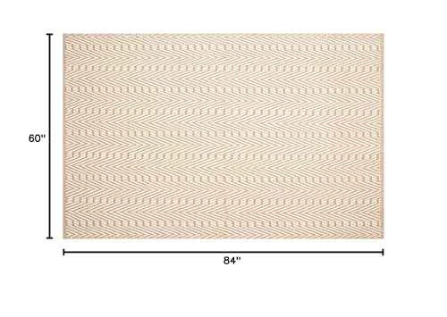 Jute Cotton Rug 60x84 inches (5x7 Feet) Farmhouse Style,Indoor Entryway Rug, for Room Doorway of Your Home, Hand Woven by Skilled Artisans Natural Jute Cotton Rug - color: Natural/White, size: 5' x 7' (Rectangular)
