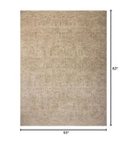Loloi Magnolia Home by Joanna Gaines Junie Collection JUE-02 Oatmeal/Smoke 5'-3" x 5'-3", .38" Pile Height, Round Area Rug - color: Oatmeal / Smoke, size: 5'3" (Round)