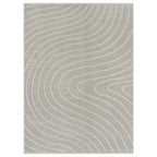 LUXE WEAVERS Modern Geometric Wave Gray 2x3 Area Rug - color: Grey, size: 2' x 3' (Rectangular)