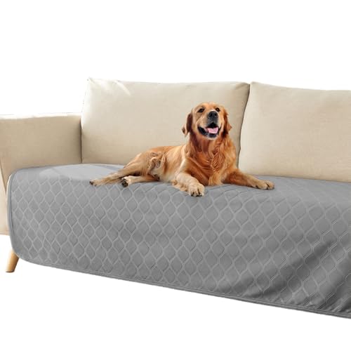 fuguitex Waterproof Dog Blanket Bed Cover Dog Crystal Velvet Moroccan Fuzzy Cozy Plush Pet Blanket Throw Blanket for Couch Sofa(30 * 70 inch, Light Grey+Grey) - color: Light Grey+grey, size: 30x70 Inch (Pack of 1)