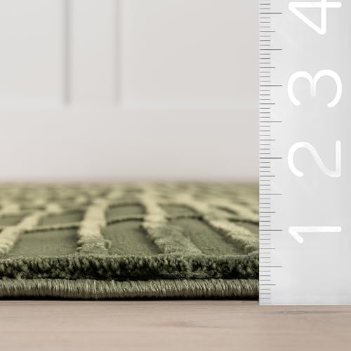 Nuloom Kailani Green, 10' x 13', Geometric, Soft and Cozy, High Traffic, Stain Resistant, Easy Clean, Durable Washable Area Rug for Bedroom, Living Room, Dining Space, Den, Foyer, Entryway - color: Green, size: 10' x 13' (Rectangular)
