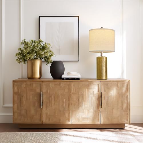 G-SAFAVA 20.5" Small Table Lamps for Living Room Lamp Single Ceramic Lamps for Bedroom Bedside Lamps Modern Boho Lamps for Night Stands Farmhouse Nightstand Lamp Side End Table Lamp, Gold - color: Gold - Single