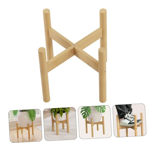Abaodam Bamboo Plant Pot Stand Indoor Plant Display Rack Boho Style Flower Pedestal