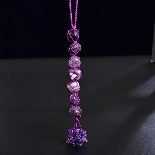 Hanging Ornaments Natural Amethyst Ornaments Home Decor Gemstones Reiki Feng Shui Ornament Window Wall Ornament - color: A-style 5