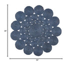SAFAVIEH Natural Fiber Round Collection 3' Round Navy NF363N Handmade Boho Charm Farmhouse Jute Area Rug - color: Navy, size: 3' (Round)