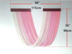 Tie-Dye Macrame Wall Hanging Large 46" Wx36 L Dip Dye Yarn Tapestry Home Boho Wall Decor Ombre Art Headboard Bedroom Living Room Apartment,Pink - color: Pink
