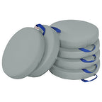ECR4Kids SoftZone Floor Cushions, Round, Flexible Seating, Grey, 6-Piece - color: Grey