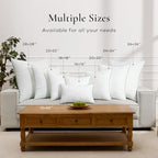 Ashler 28x28 Pillows Insert (Set of 2) - Throw Pillow Inserts with 100% Cotton Cover - 28 Inch Square Interior Sofa Stuffer Pillow Inserts -Decorative White Couch Pillow - size: 28x28 Inch