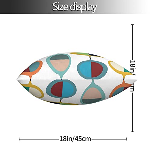 Mid Century Modern Square Pillow Case Throw Pillow Covers Decorative Pillowcase Cushion Cover with Car Couch Sofa Chair Bed Living Room 18x18 Inch - color: Mid Century Modern