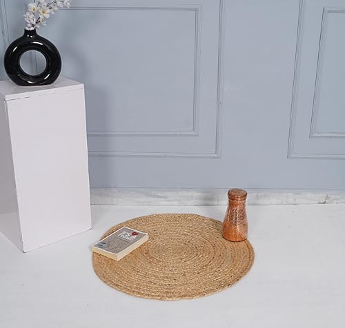 Handmade Boho Charm Farmhouse Jute Area Rug - 2' Round, Natural - color: Natural