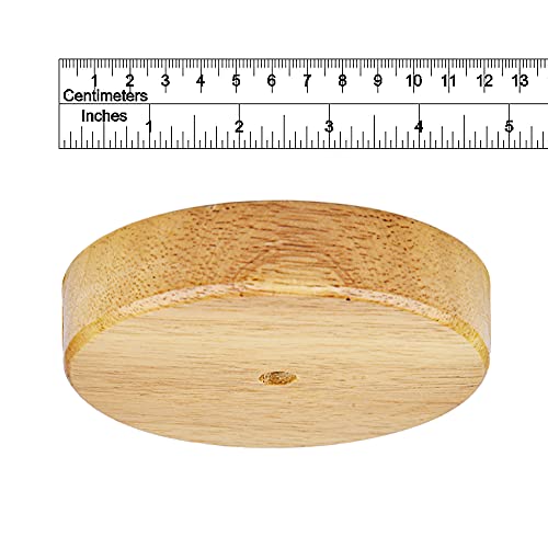 Arturesthome 4.7" Wooden Ceiling Canopy Kit with Hardware,Handmade Natural Wood Ceiling Plate for Pendant Light or Hanging Lights,DIY Chandelier Fixture - color: Wood, size: 4.7 Inch