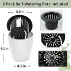 6inch Hanging Planters for Indoor Plants with Self-Watering Pots, Macrame Wall Plant Hanger | Small Macrame Plant Hanger with Pot, Hanging Wall Planter (2 Pack, 6-inch Pots) - size: Large
