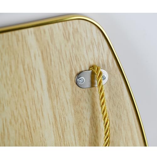 Irregular Rectangular Wall Mirror, 15.6x9.2-inch Gold Wall-Mounted Mirror, Modern Decorative Wall Mirror, Suitable for Bathrooms, Hallways, Entryways, and More (Gold)